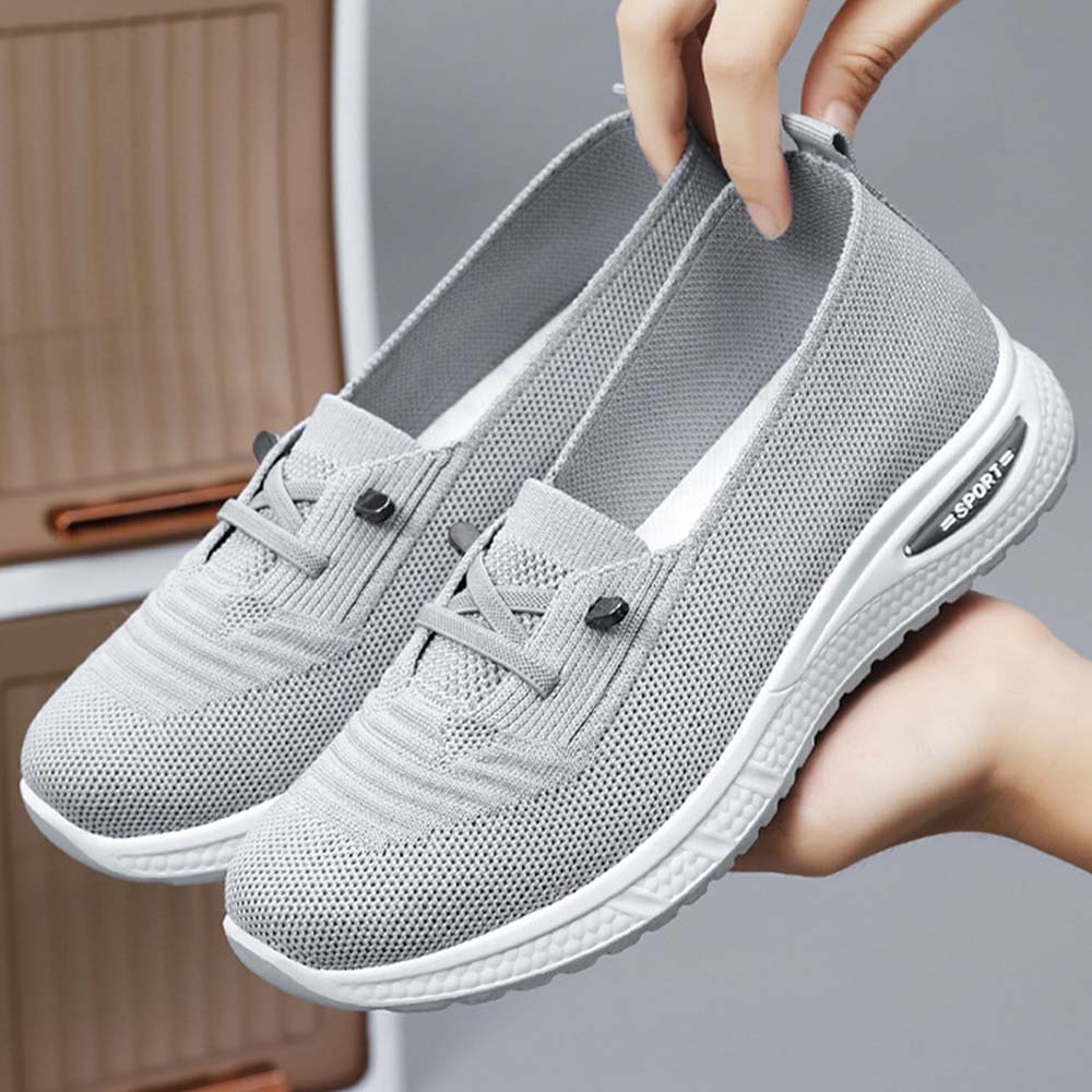 Nuevos zapatos casuales transpirables de suela gruesa para mujer