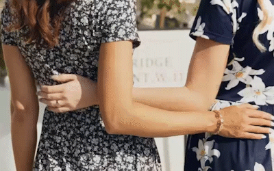 Olivoslindo Vestido de fiesta de verano con cuello en V y estampado de gasa