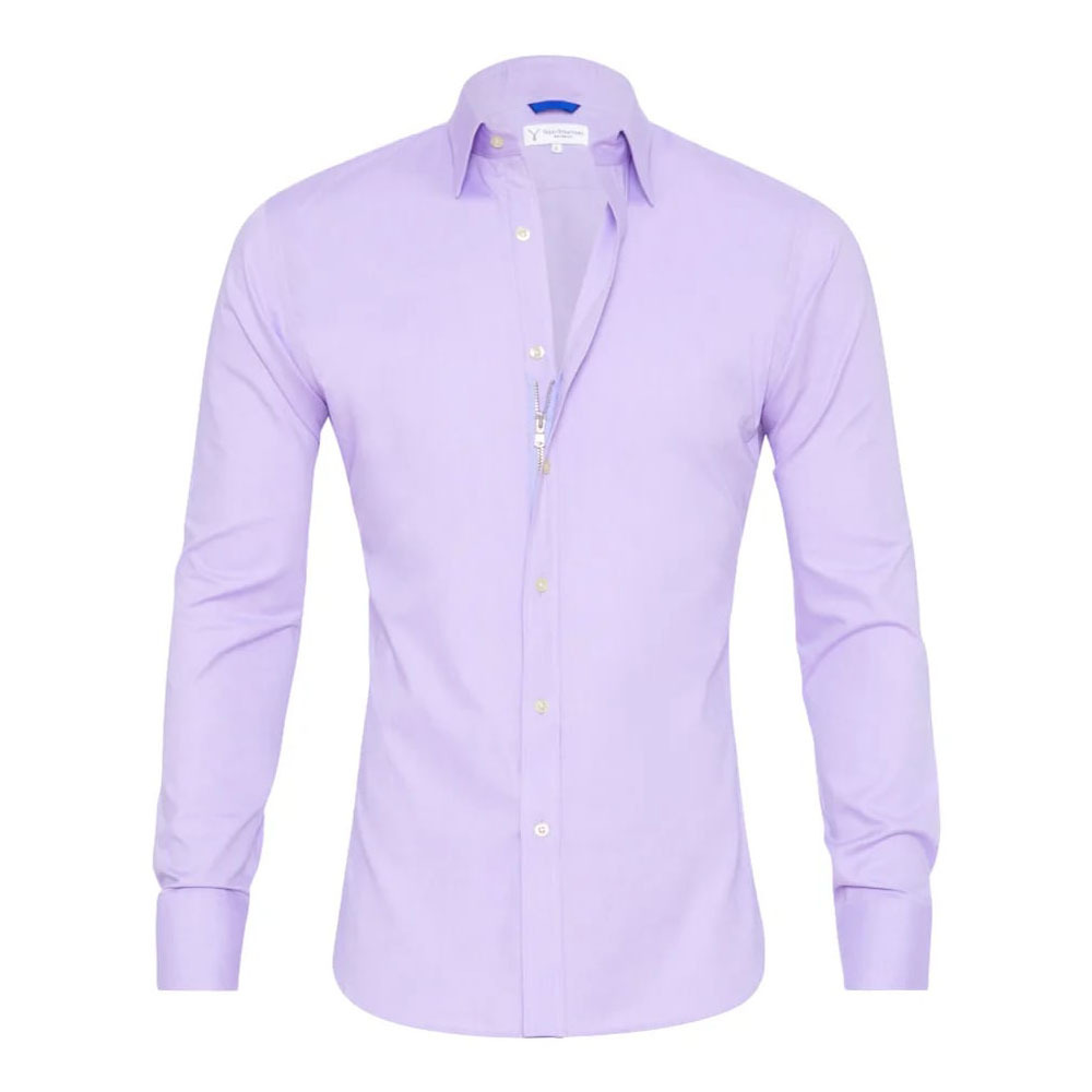 Camisa elástica con cremallera para hombre nueva de primavera