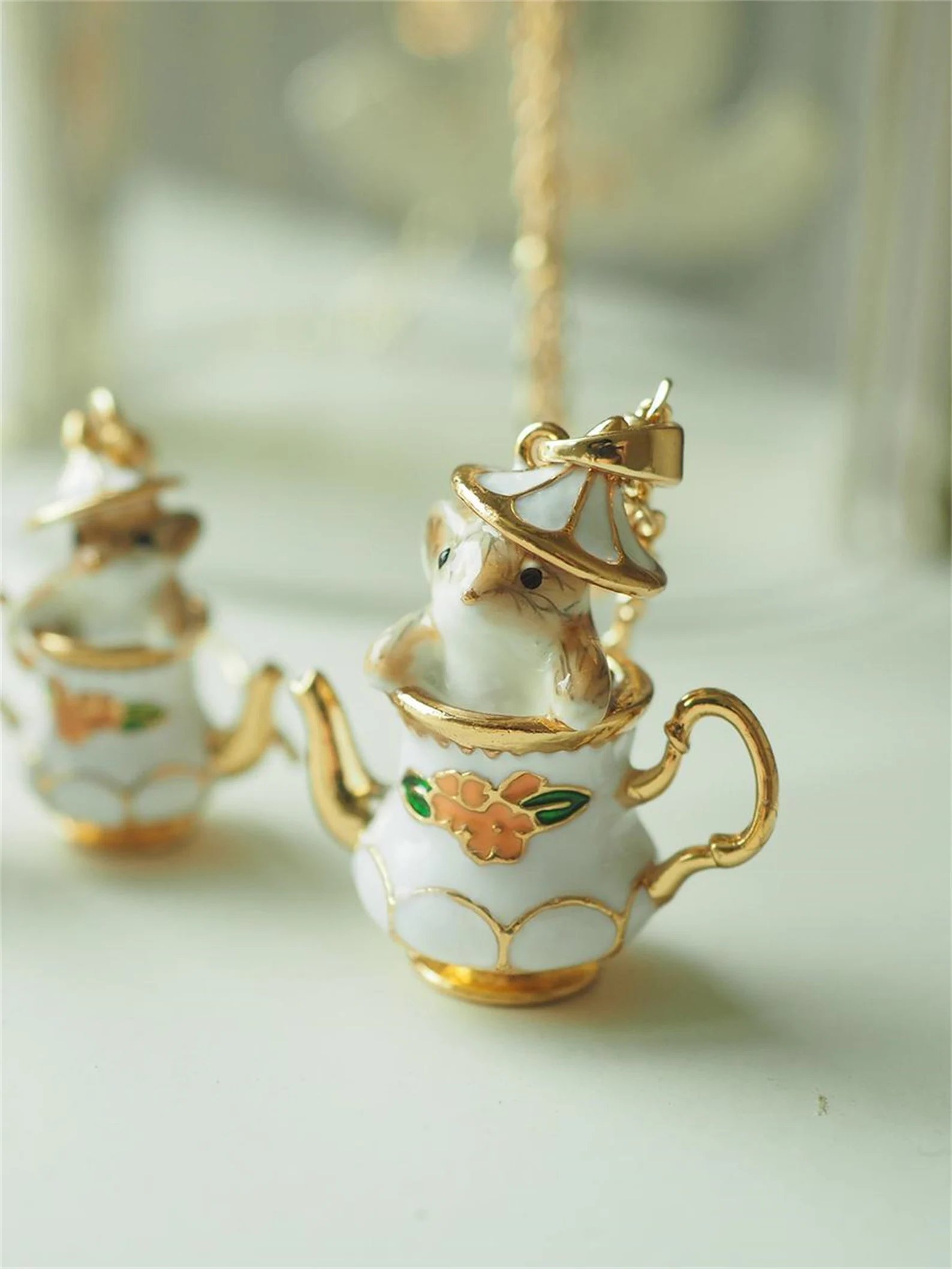 🔥A la venta ahora con un 50 % de descuento 🎁 -Juego de aretes Mouse In My Teapot