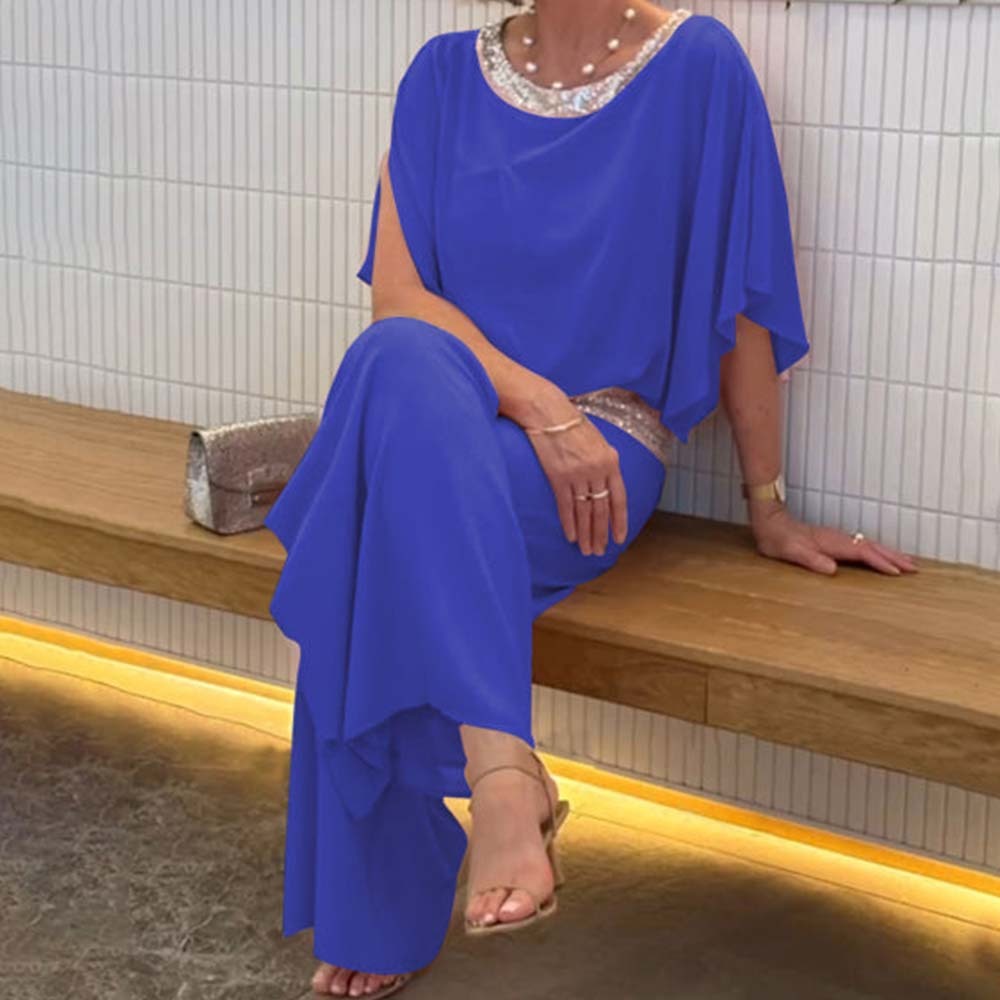 Traje de retazos de lentejuelas de gasa a la moda para mujer