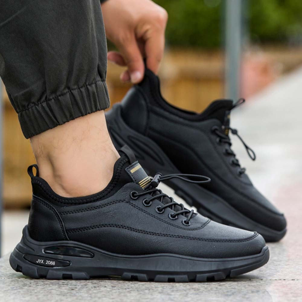 Zapatillas casual hombre de piel con cordones