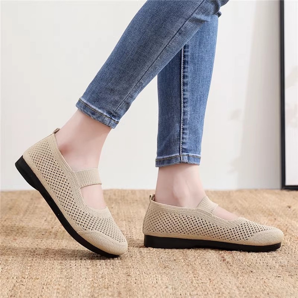 Olivoslindo Nuevos zapatos de senderismo de suela blanda transpirable para mujer