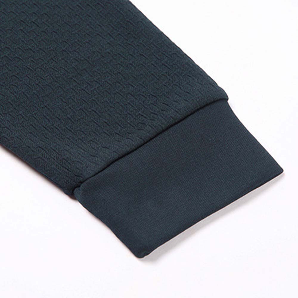 Smiledeer Fashionable Business Men's Long Sleeve Jacquard Polo Shirt