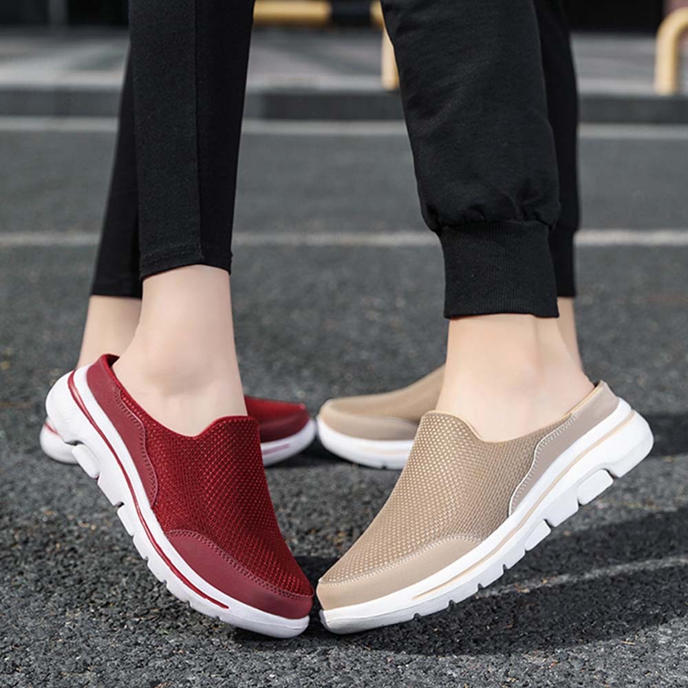 Smiledeer Men's and women's comfortable slip-ons breathable half-slippers