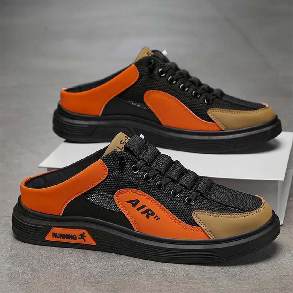 2024 New Summer Men's Lightweight Breathable Mesh Half Slippers