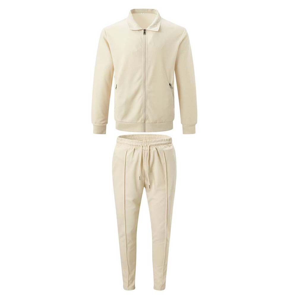 Smiledeer Men's new waffle casual sports 2-piece set
