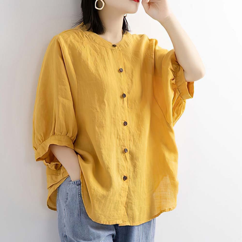 2024 nuevas camisas sueltas de algodón y lino para mujer