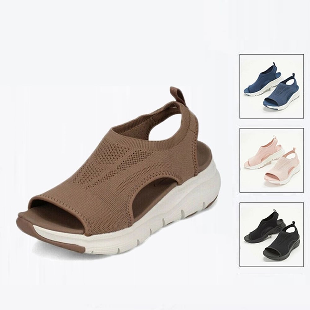 Olivoslindo Sandalias deportivas transpirables con diseño de boca de pescado