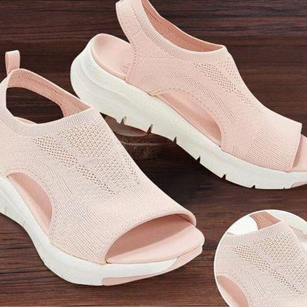 Olivoslindo Sandalias deportivas transpirables con diseño de boca de pescado