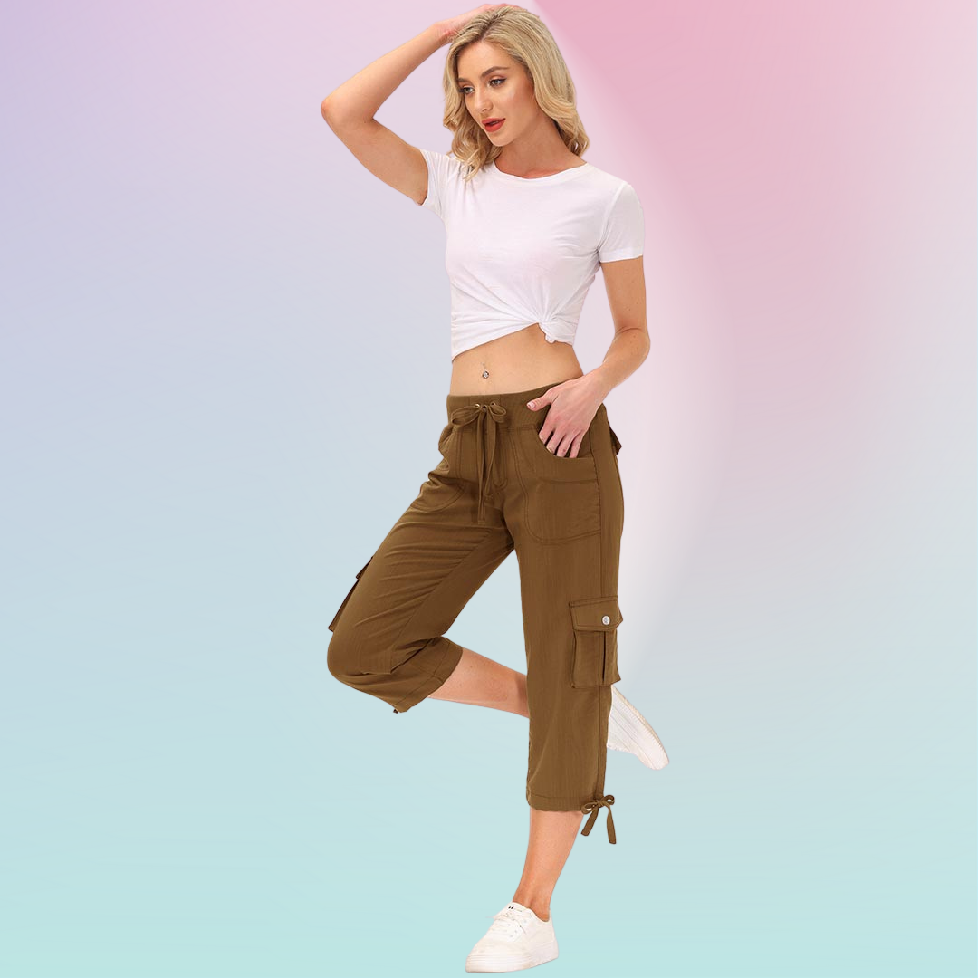 Hojanaranja™ Pantalones cortos informales para deportes al aire libre de secado rápido para mujer