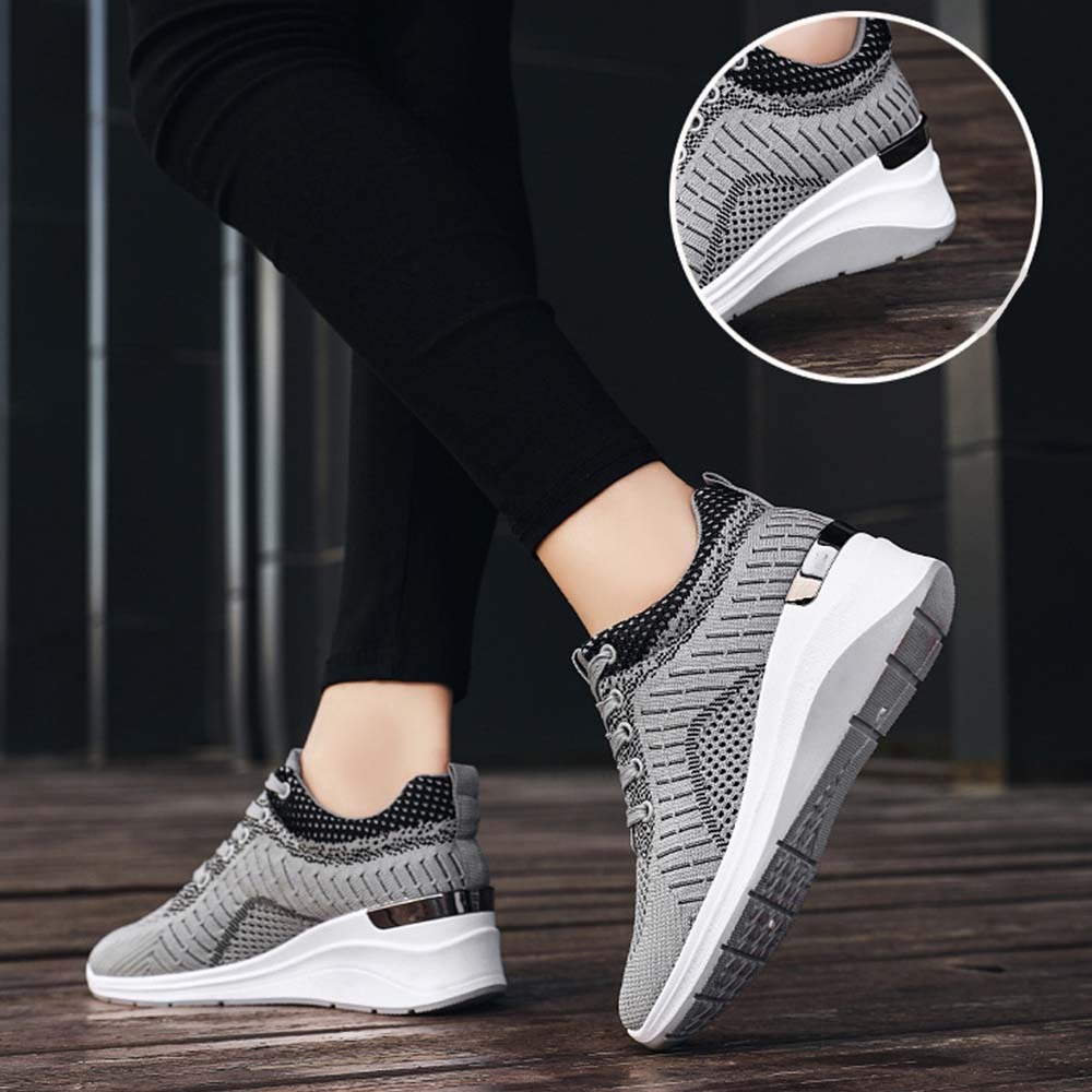 Nuevas zapatillas transpirables de suela gruesa para mujer