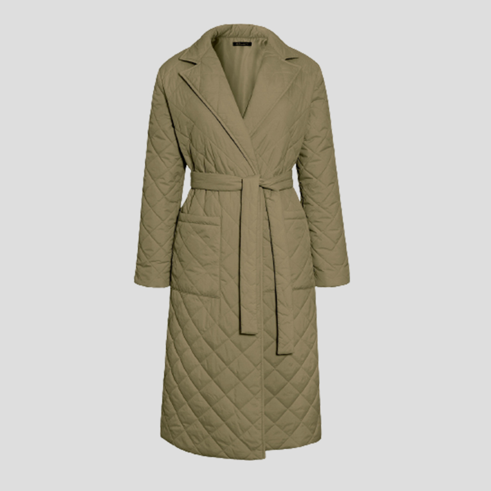 New winter women's over-the-knee mid-length cotton jacket