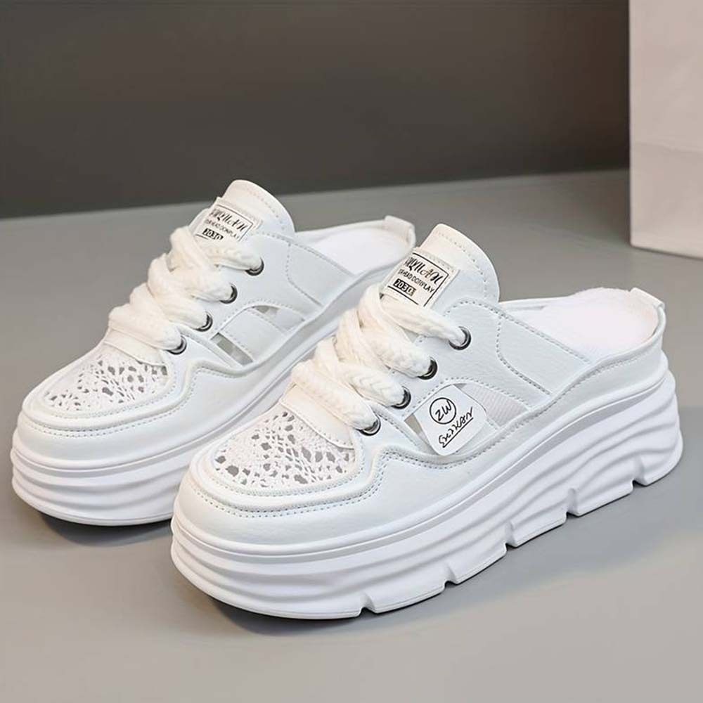 Pantuflas de mujer de suela gruesa, transpirables y cómodas