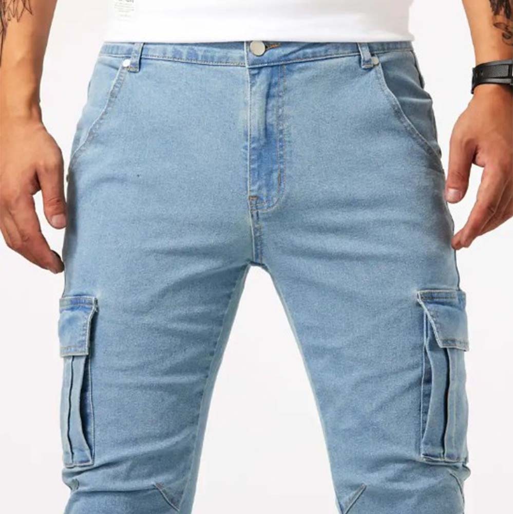 Vaqueros elásticos ajustados para hombre de nueva moda