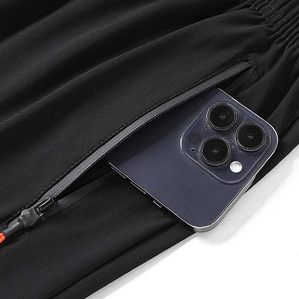 Pantalones deportivos casuales de talla grande rectos de seda de hielo elásticos finos para hombre