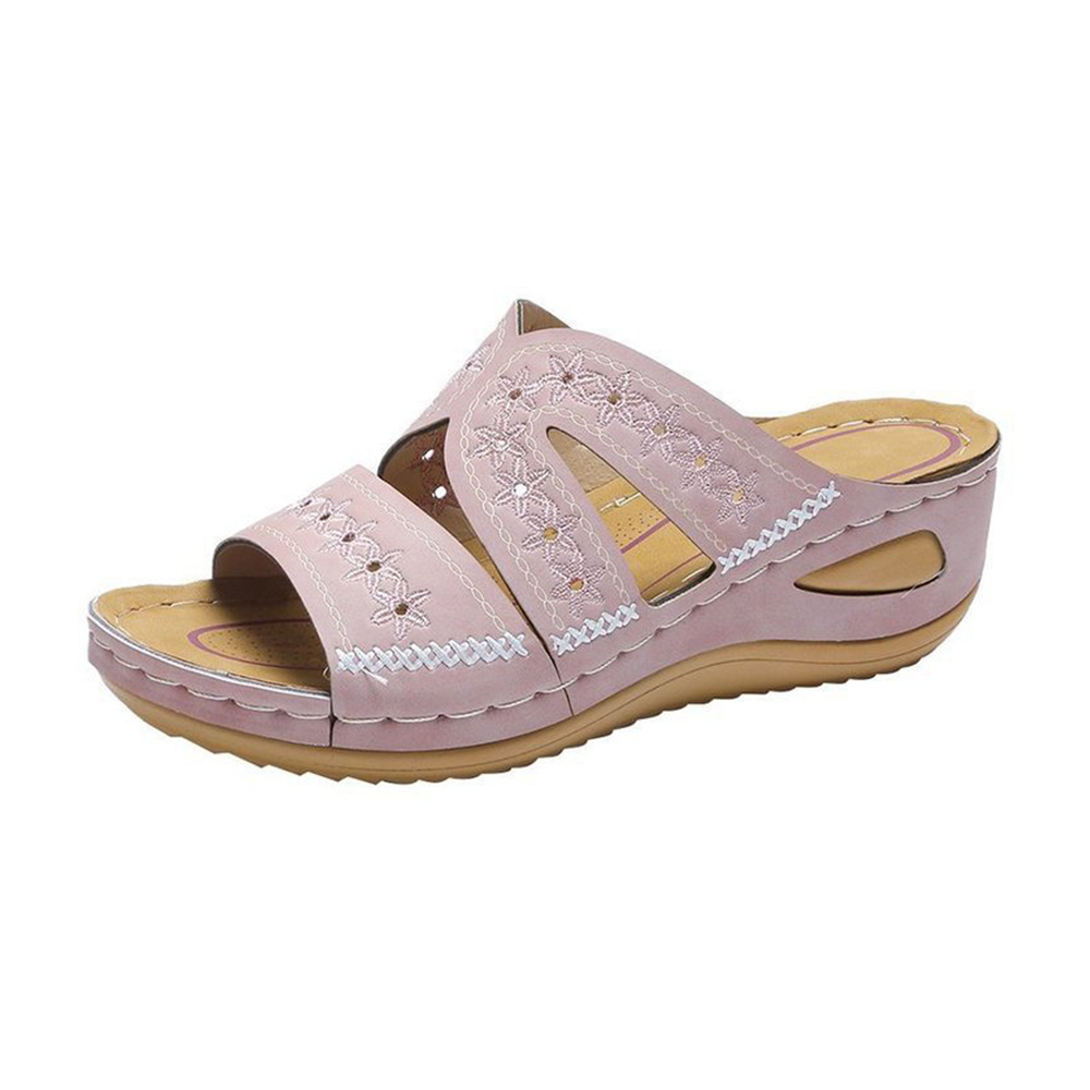 2024 nuevas zapatillas de suela gruesa con boca de pez y cuña para mujer