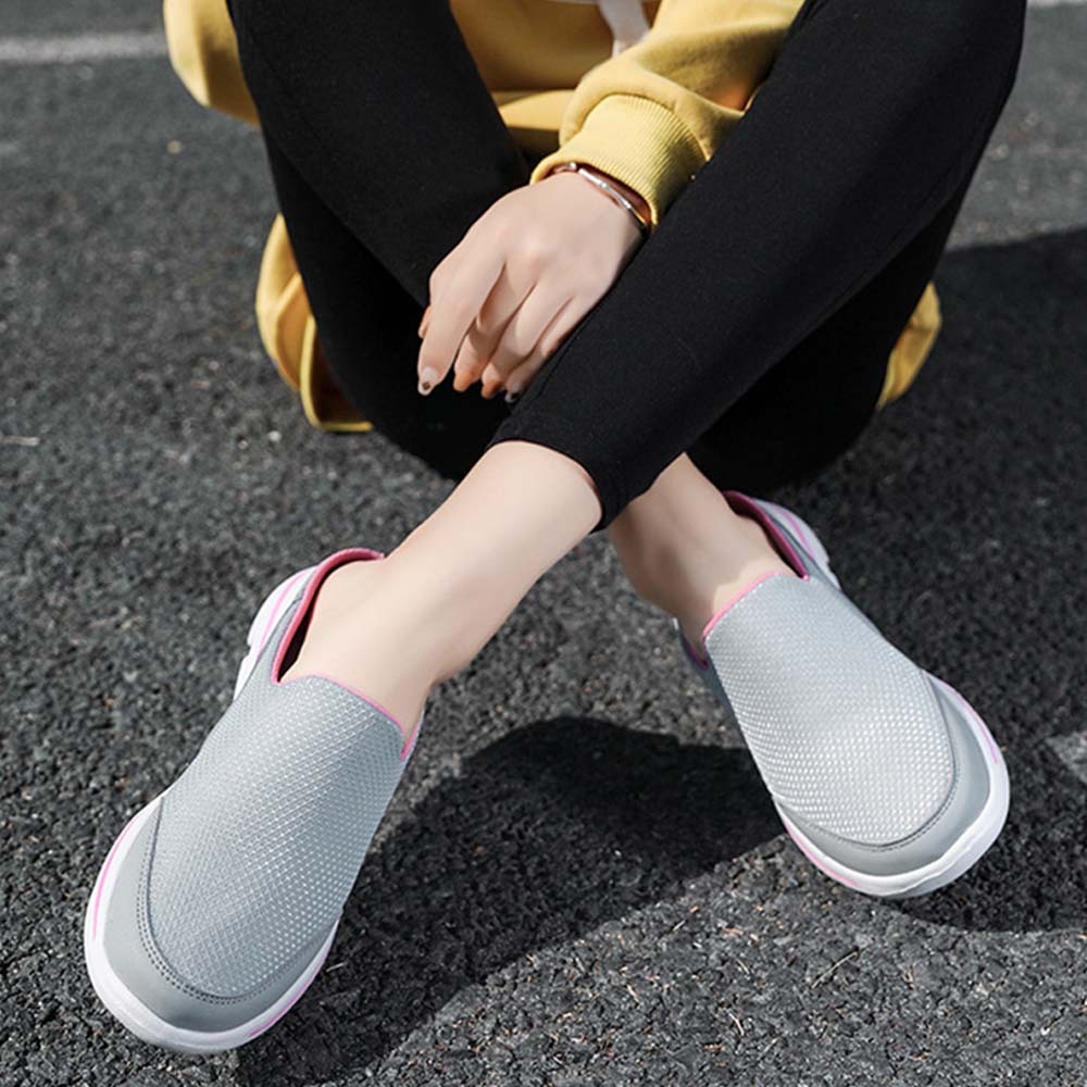 Smiledeer Men's and women's comfortable slip-ons breathable half-slippers