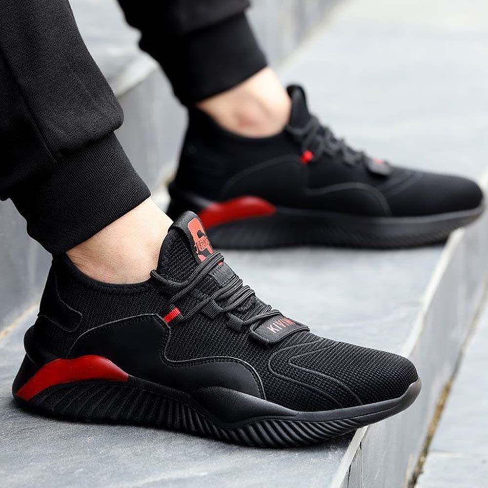 Hojanaranja Nuevos zapatos de seguridad para el trabajo transpirables antigolpes.