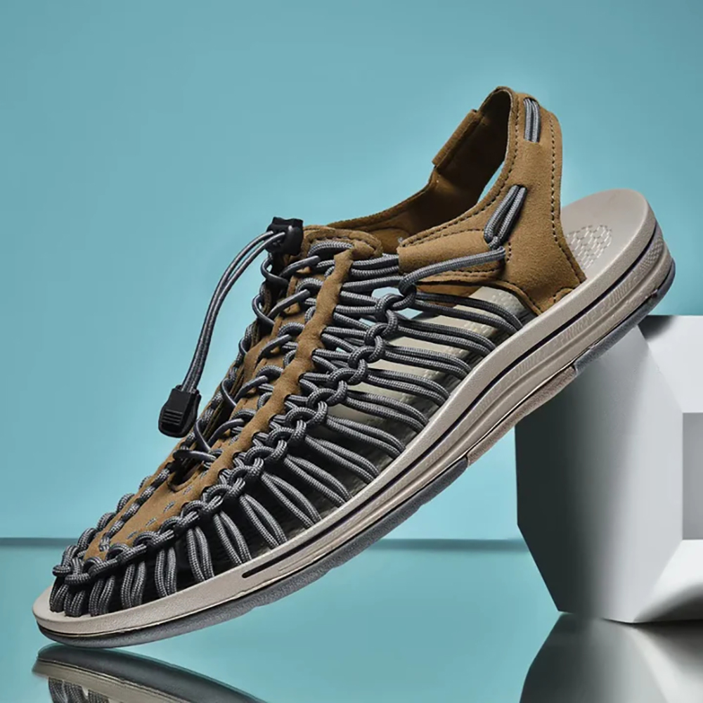 Smiledeer Summer men's and women's breathable braided lace-up sports sandals