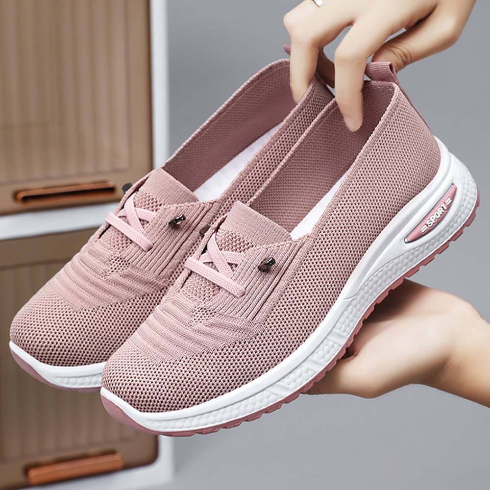 Nuevos zapatos casuales transpirables de suela gruesa para mujer