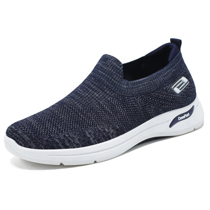 Olivoslindo Zapatillas deportivas de malla sin cordones para hombre