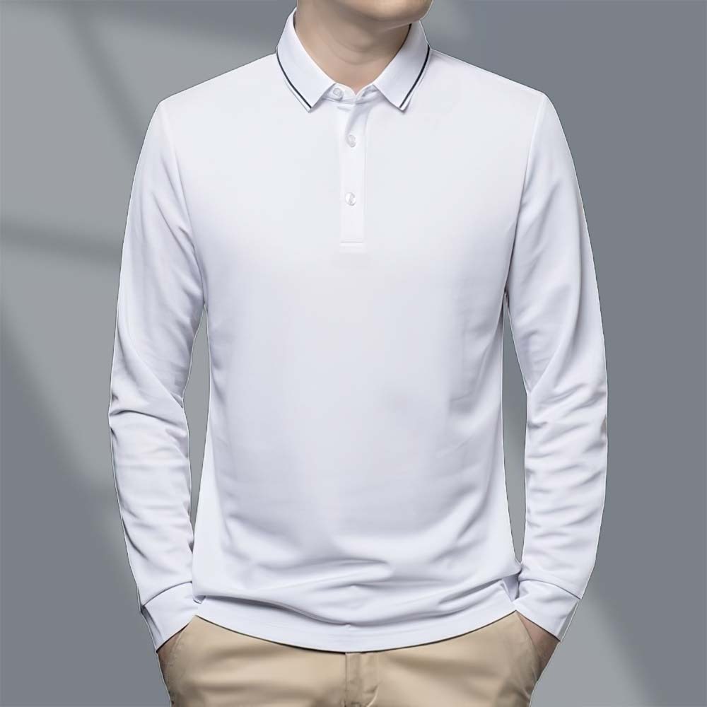 Men's Fashion Business Long Sleeve Shirt T-Shirt