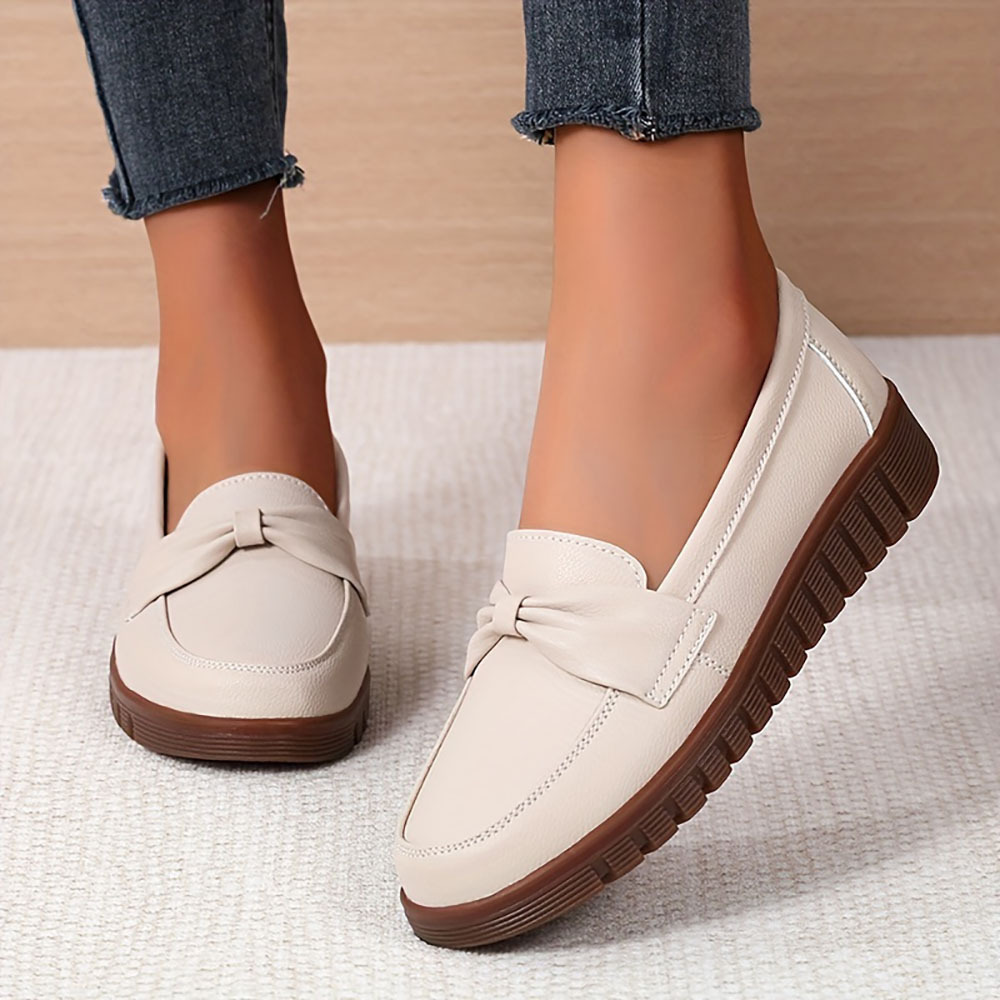 2024 New style bow round toe flat loafers for women