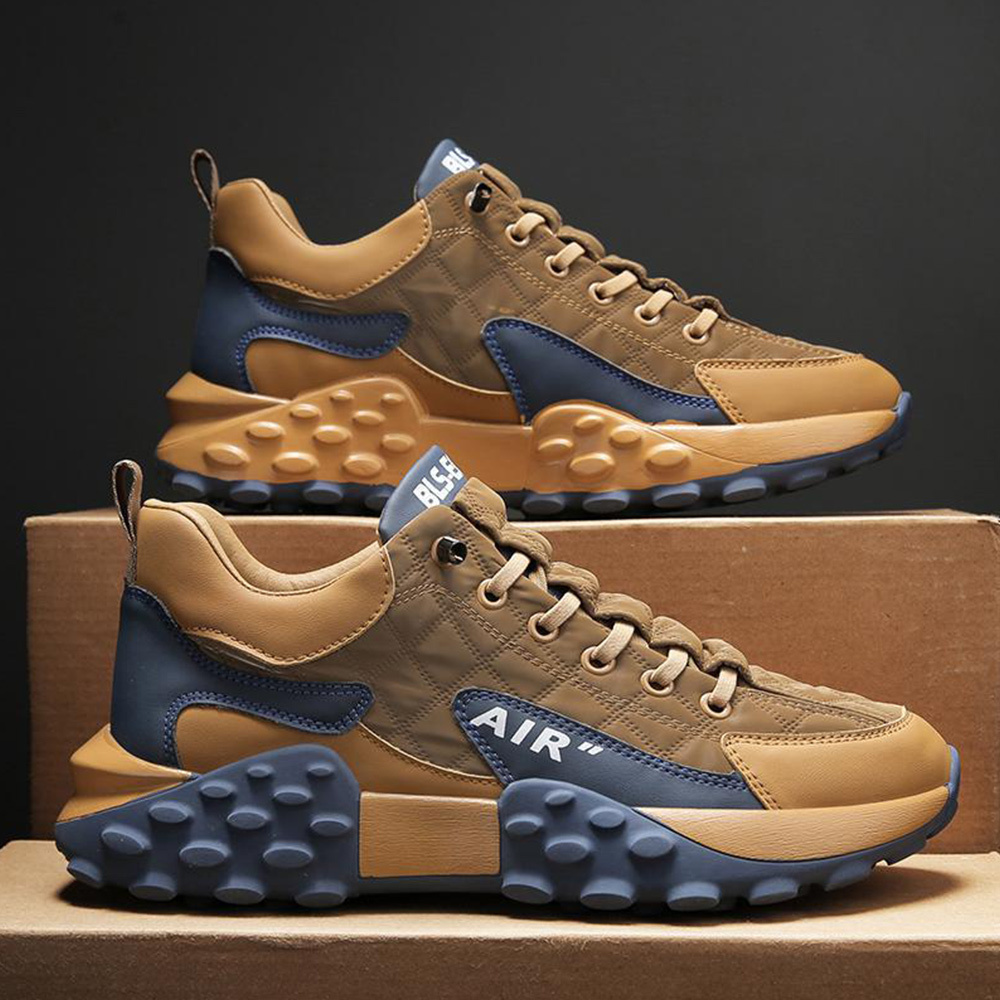 Glowtomato™ Men's Color Block Thick Sole Sneakers