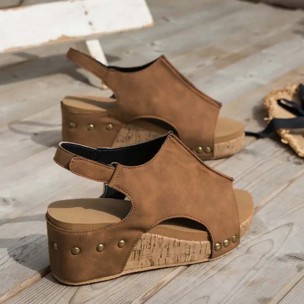 Smiledeer Summer women's comfortable wedge sandals
