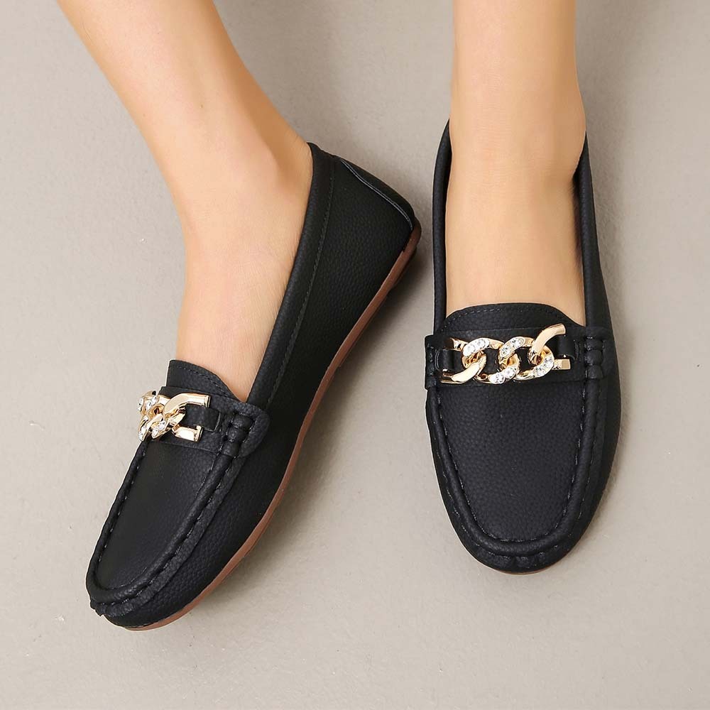 2024 zapatos casuales planos con punta redonda para mujer