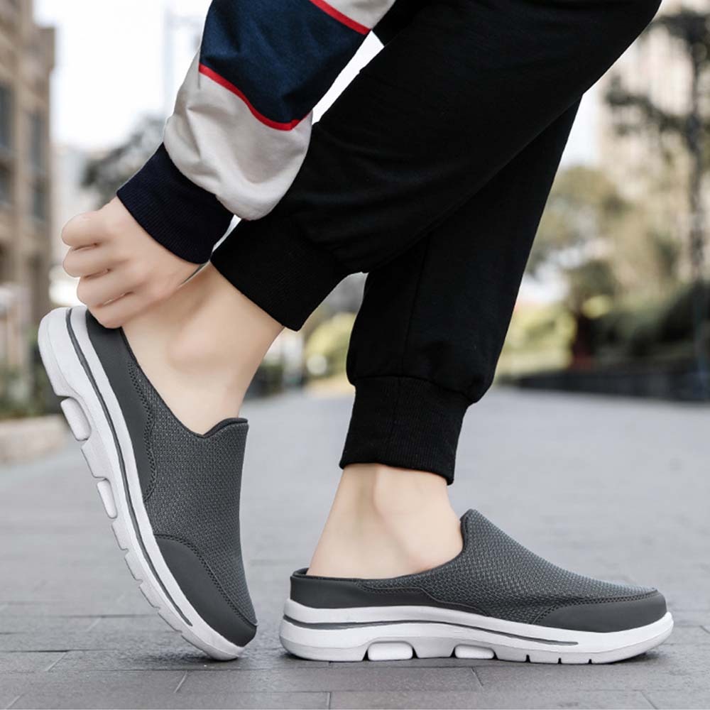 Smiledeer Men's and women's comfortable slip-ons breathable half-slippers