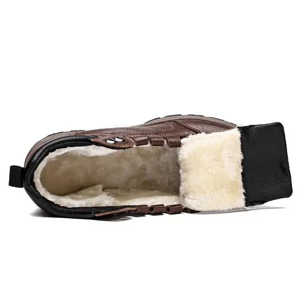 Piecewish Men's Fleece Warm Casual Mountaineering Boots