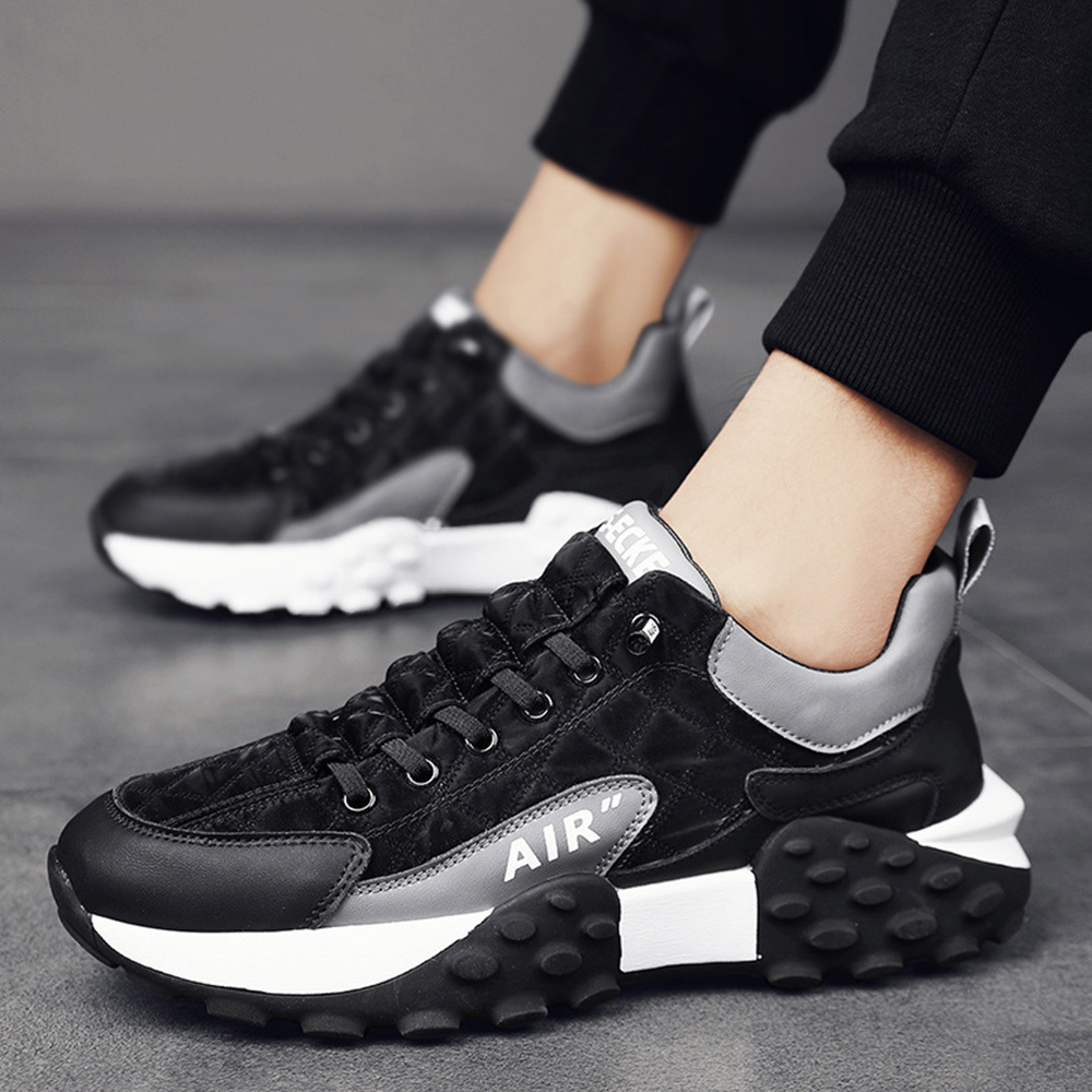 Men's Color Block Thick Sole Sneakers