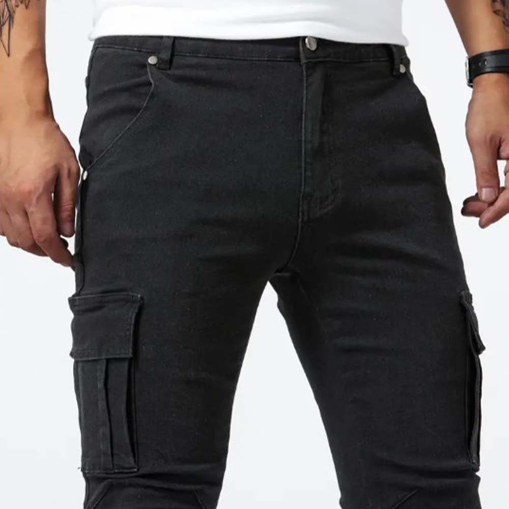 Vaqueros elásticos ajustados para hombre de nueva moda