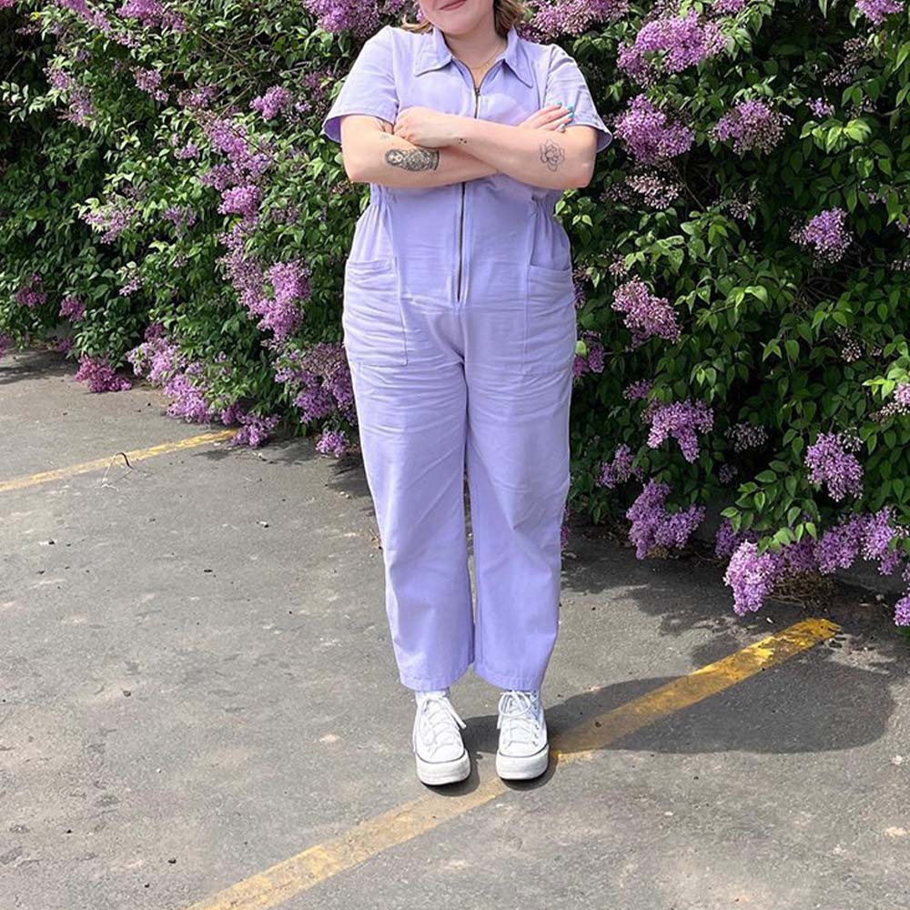 Women's practical multifunctional short-sleeved jumpsuit