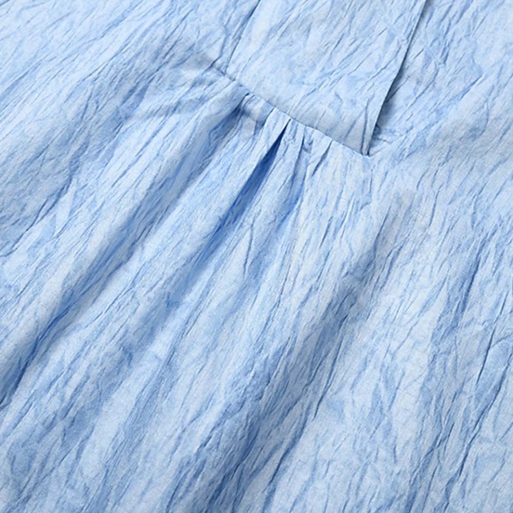 Soft and comfortable V-neck cotton and linen dress