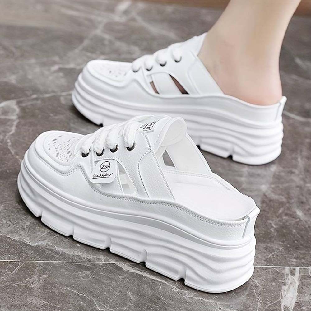 Pantuflas de mujer de suela gruesa, transpirables y cómodas