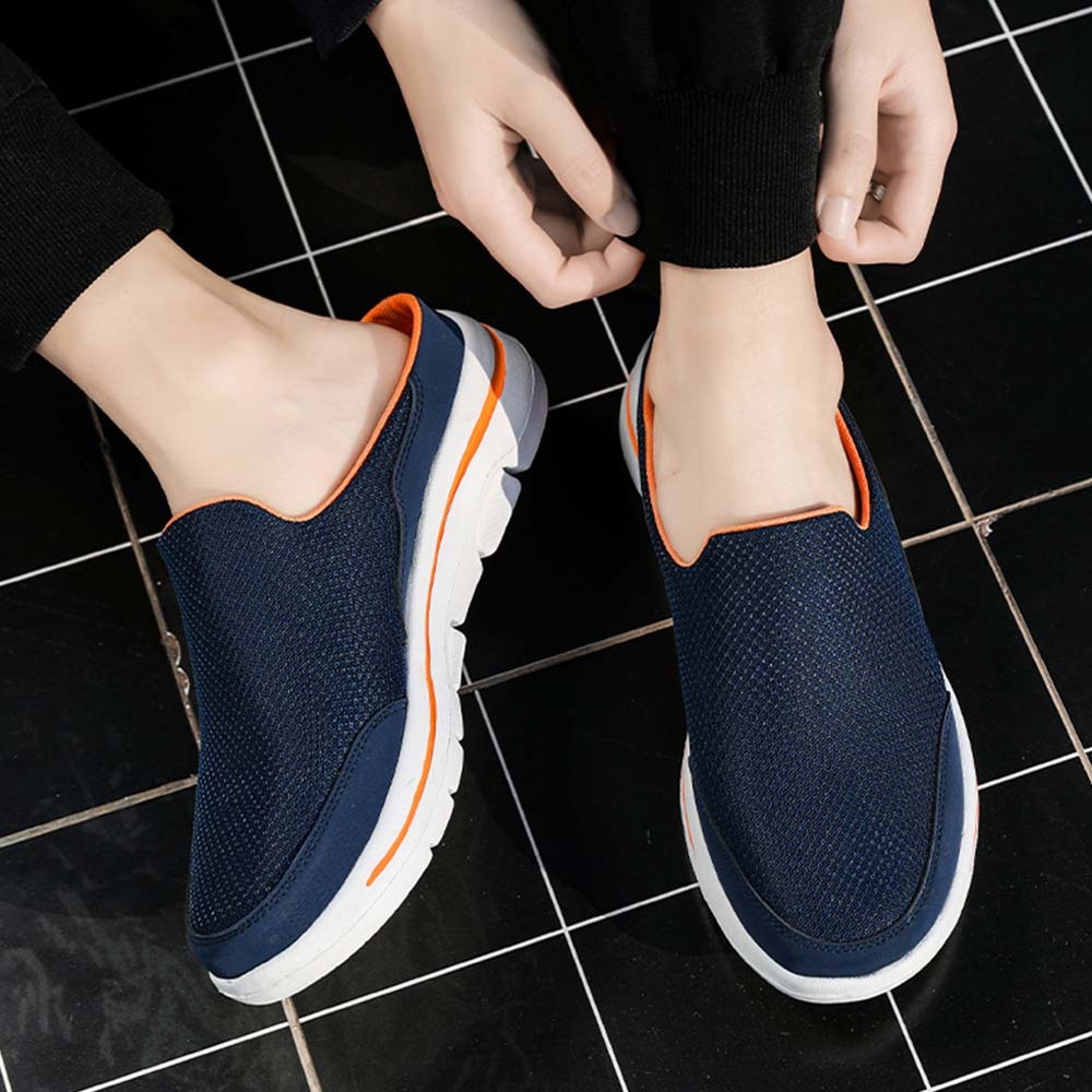 Smiledeer Men's and women's comfortable slip-ons breathable half-slippers