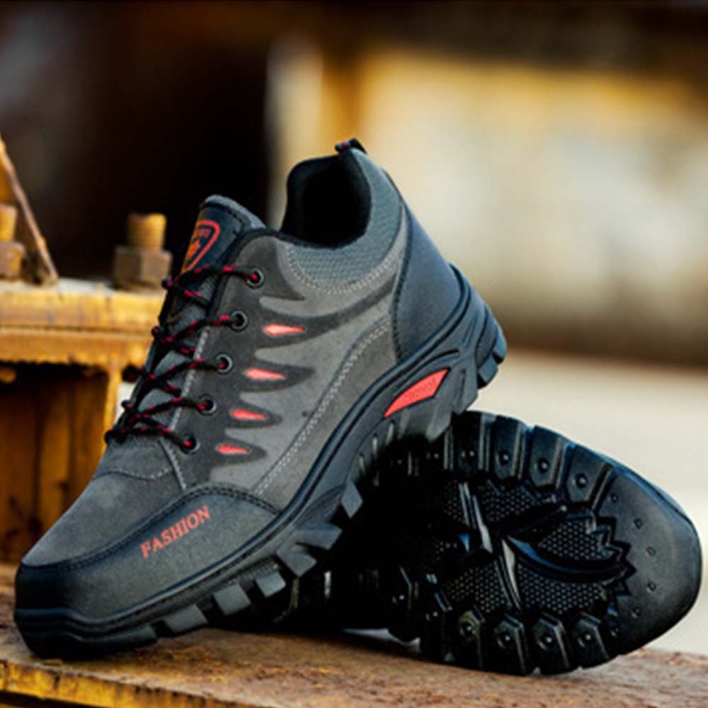 Olivoslindo Zapatillas de deporte casuales de moda para hombres Cómodos zapatos de senderismo al aire libre de caña baja