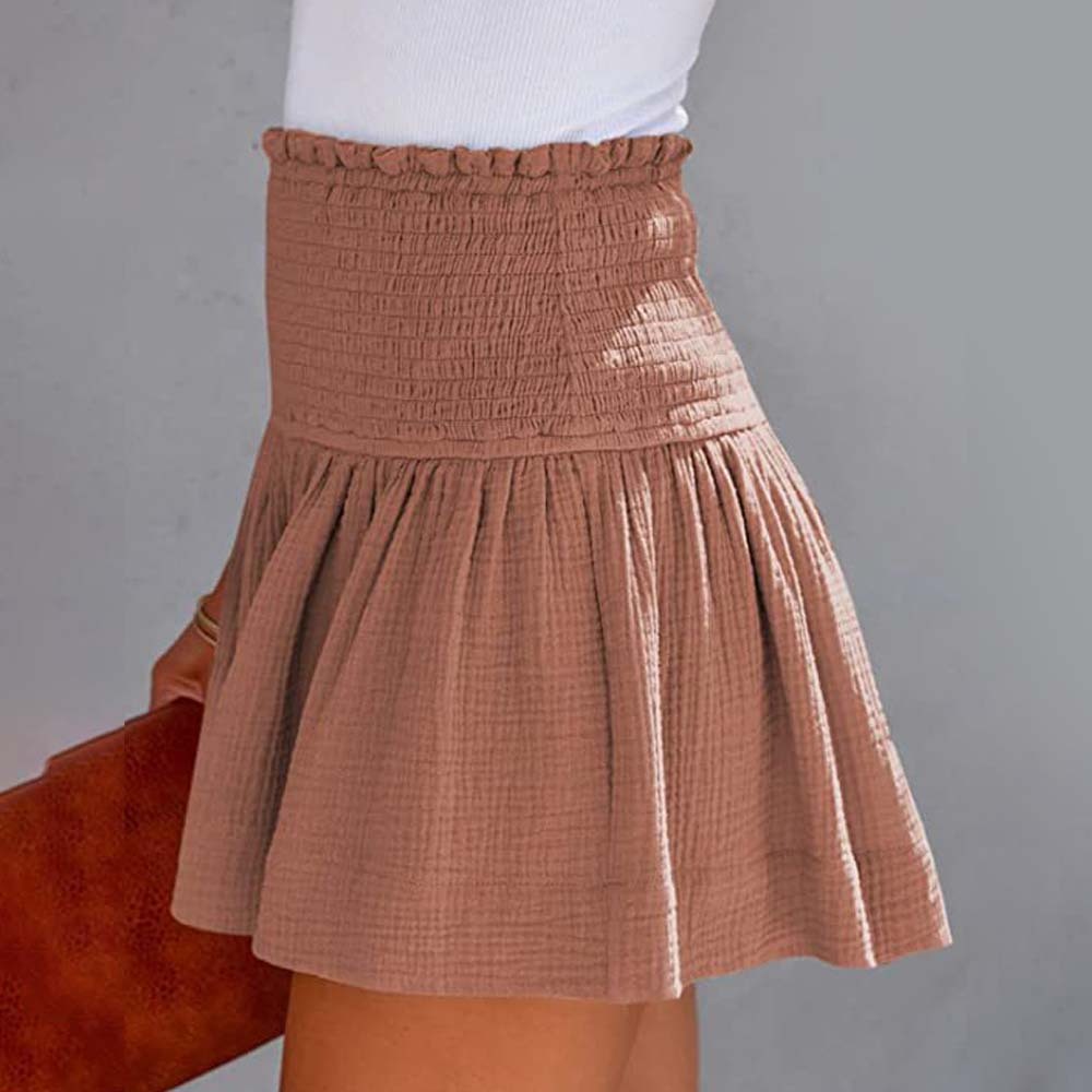 Women's summer comfortable and breathable cotton and linen culottes