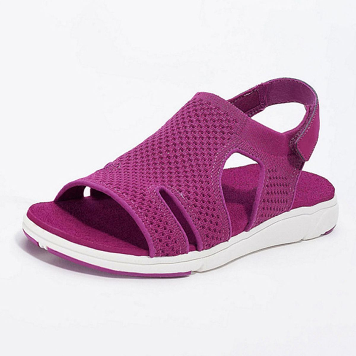 Sandalias huecas de malla para mujer, suaves y cómodas