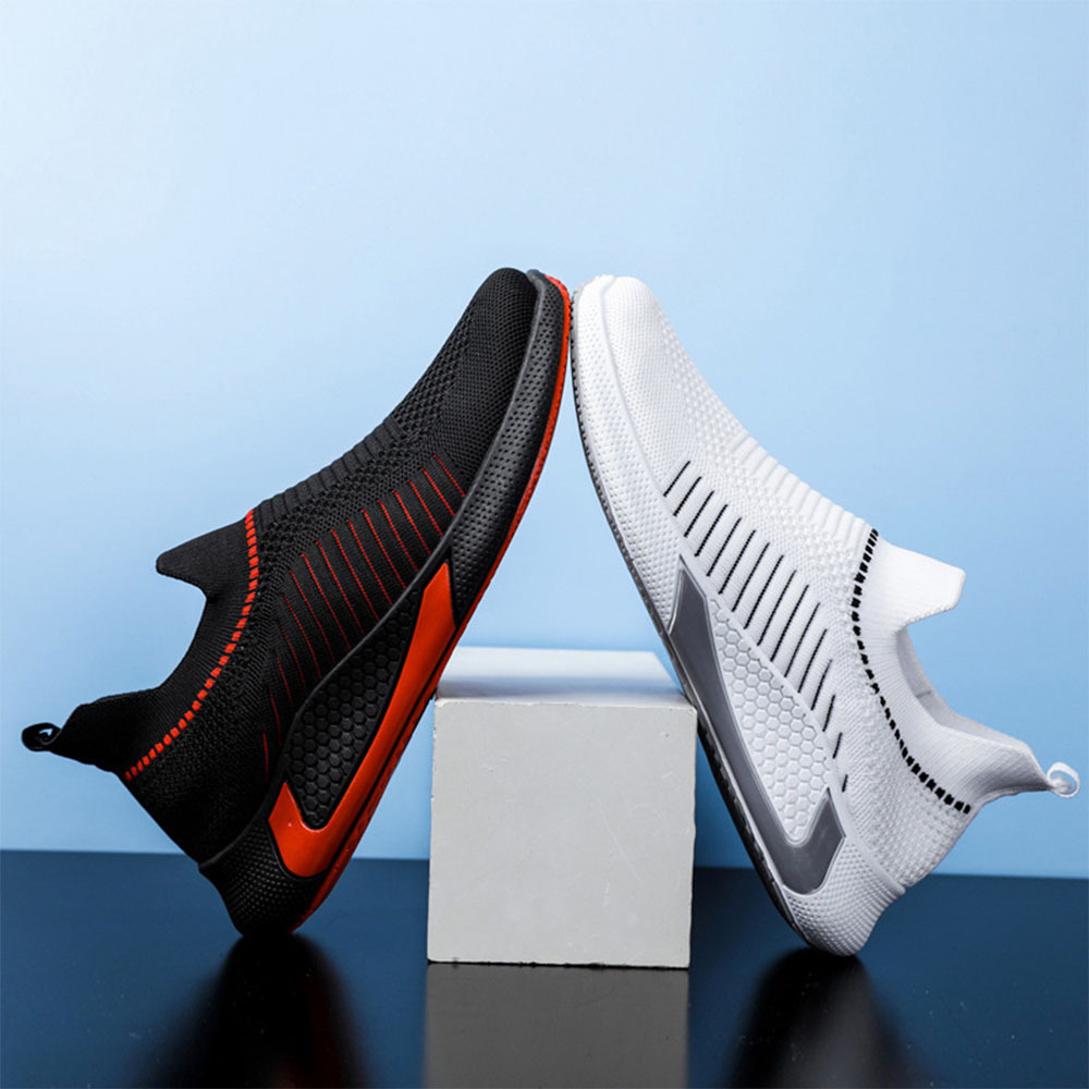 Olivoslindo Zapatos casuales cómodos y transpirables con tejido de mosca para hombres
