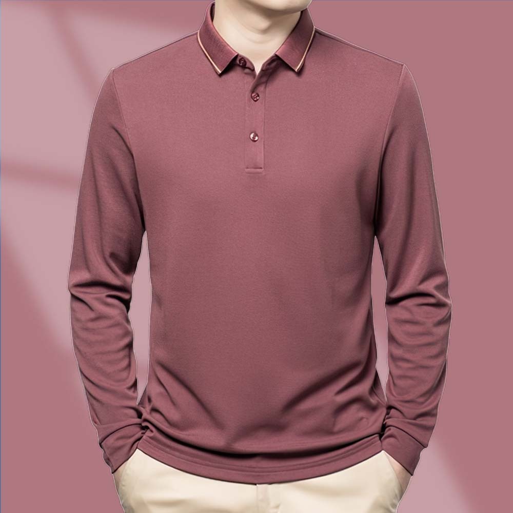 Men's Fashion Business Long Sleeve Shirt T-Shirt