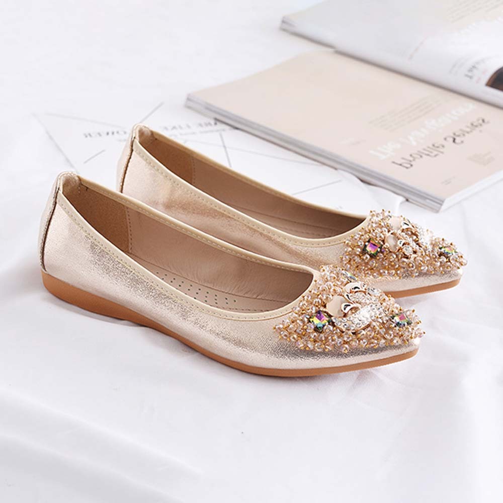 Pisos de diamantes de imitación de moda para mujer