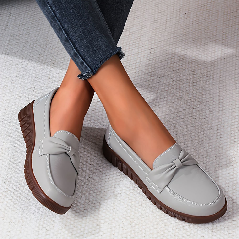 2024 New style bow round toe flat loafers for women