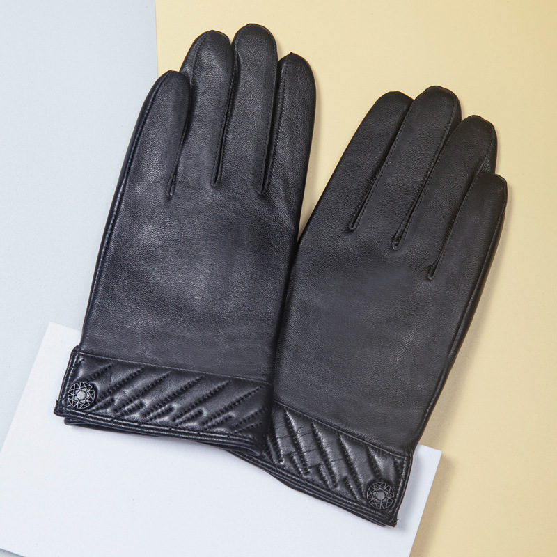 Exquisitos guantes clásicos de invierno cálidos a prueba de viento PU