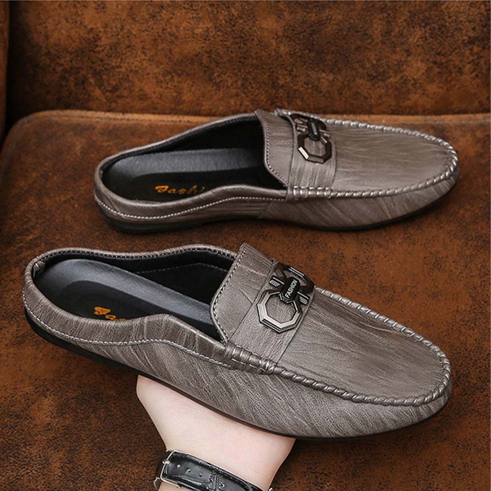 Zapatillas de hombre de piel transpirable con suela suave