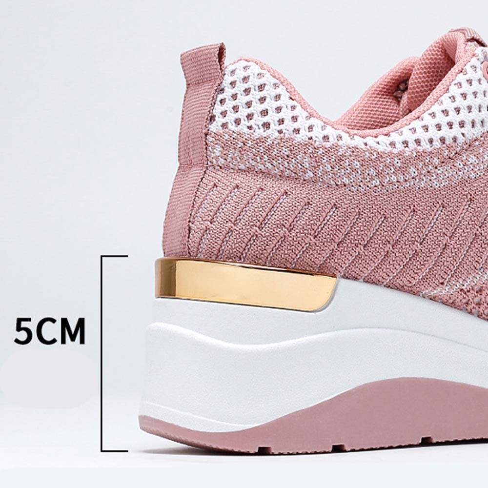 Nuevas zapatillas transpirables de suela gruesa para mujer