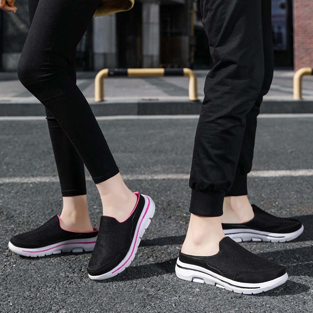 Smiledeer Men's and women's comfortable slip-ons breathable half-slippers